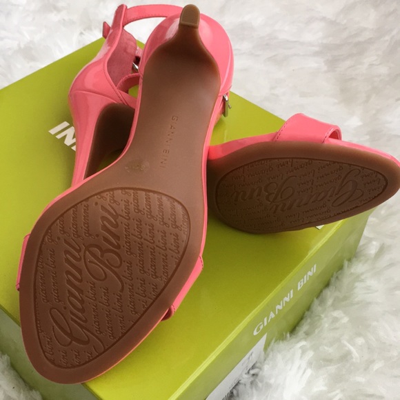 Gianni Bini Patent Dress Sandals (Coral) - Picture 5 of 6